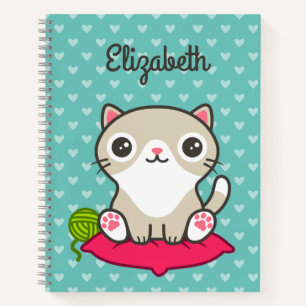 Cute Kitty Illustration Notebook