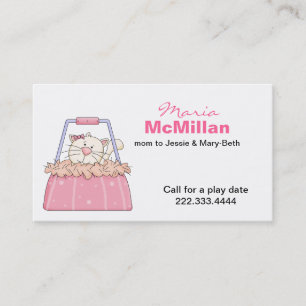 Cute Kitty in a Purse Mummy Card