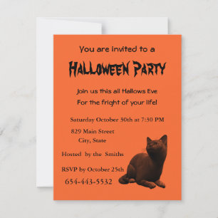 Cute Kitty Invitation Card Template