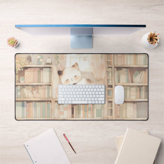Cute Kitty Lo-Fi Gaming Mousepad Desk Mat