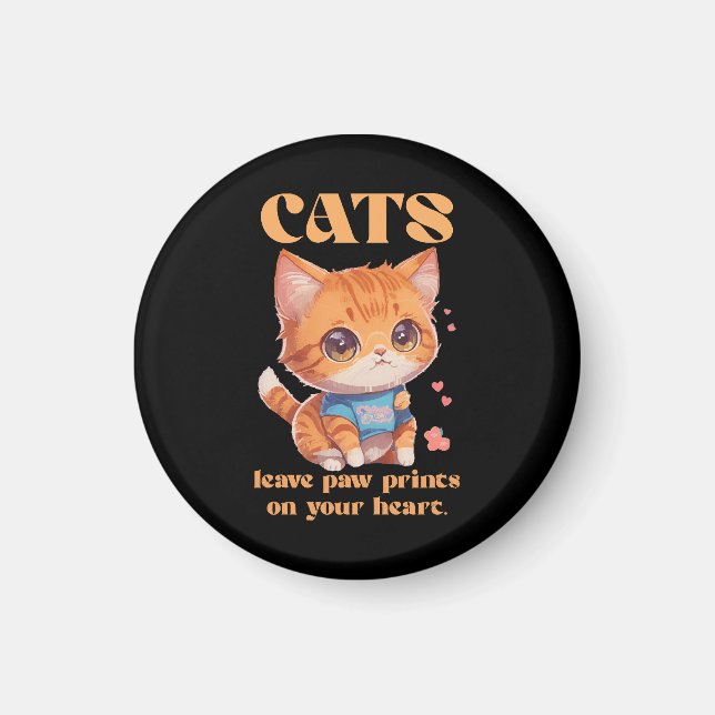 cute kitty love magnet (Front)