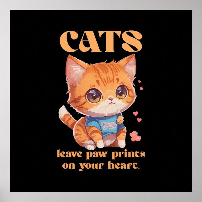 cute kitty love poster (Front)
