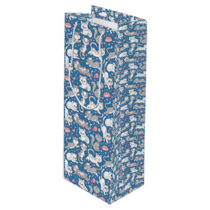 Cute Kitty Love Wine Gift Bag