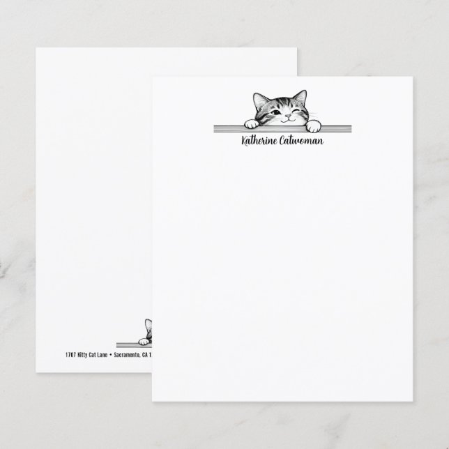 Cute Kitty Minimalistic Design - CAT 2 (Front/Back)