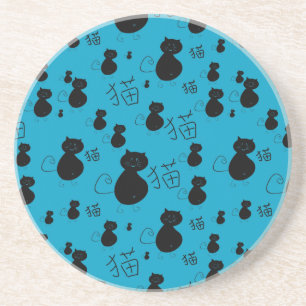Cute kitty pattern coaster