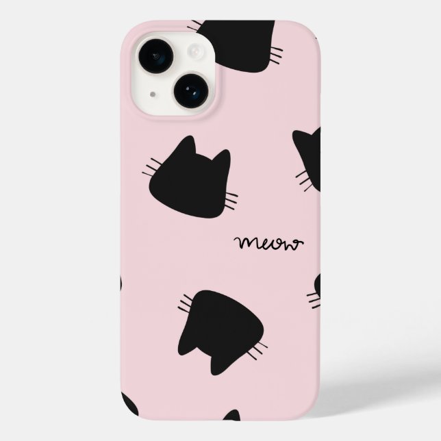 cute kitty pattern  iPhone 14 case (Back)