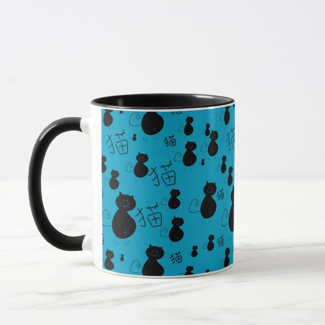 Cute kitty pattern mug (Left)