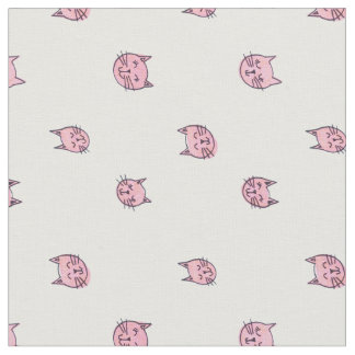 Cute Kitty Print Fabric