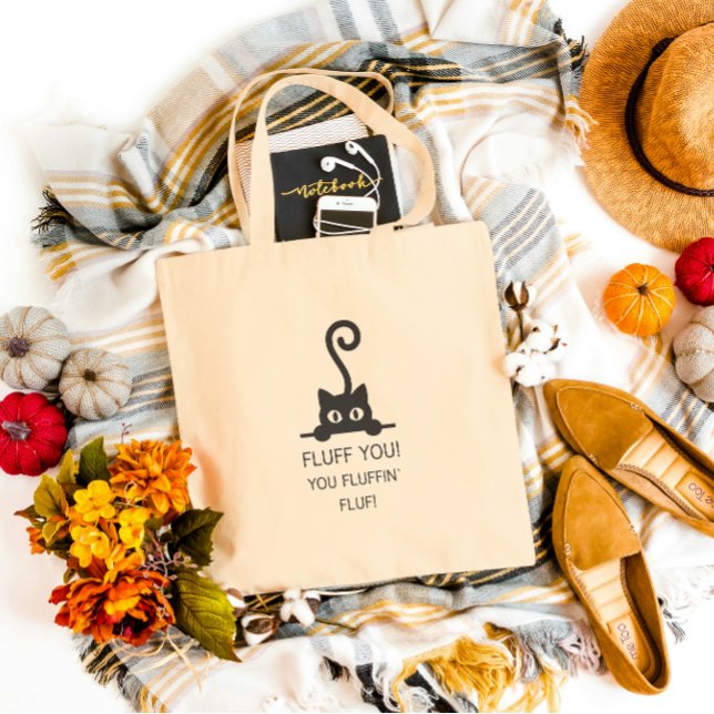 Cute Kitty Quote, Sassy Humor Gift for Cat Lovers Tote Bag (Creator Uploaded)