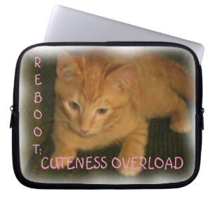 Cute Kitty "REBOOT: CUTENESS OVERLOAD" Laptop Case