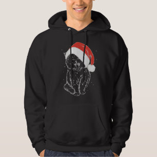 Cute Kitty Santa's Hat Christmas Cat Kitten Lover  Hoodie
