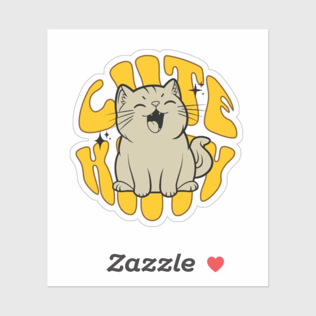 CUTE KITTY Small, 3.2 cm (1.25") (Sheet)