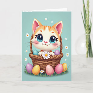 Cute Kitty Springtime Card
