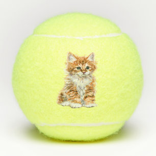 Cute Kitty Tennis Balls