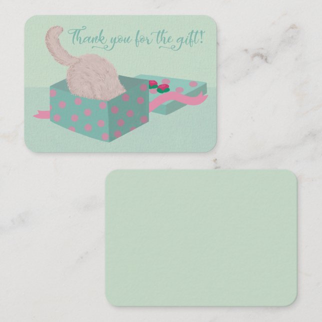 Cute Kitty Thank You For the Gift Card (Front/Back)