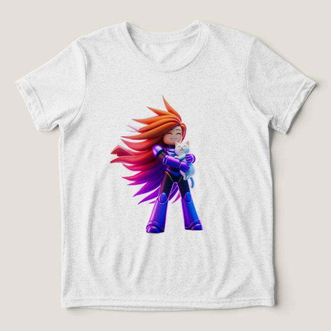Cute kitty  Tri-Blend shirt (Design Front)