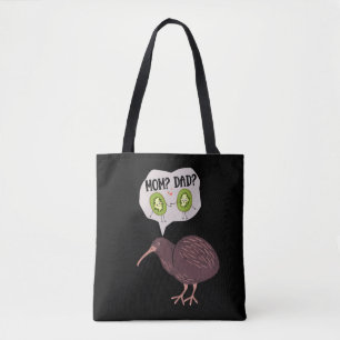 Cute Kiwi Bird Family Humour New Zealand Tote Bag