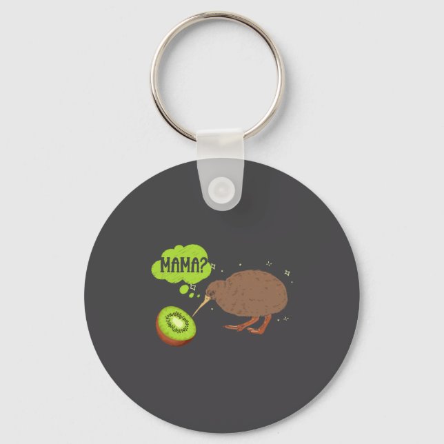 Cute Kiwi Bird Humor New Zealand _1  Key Ring (Front)