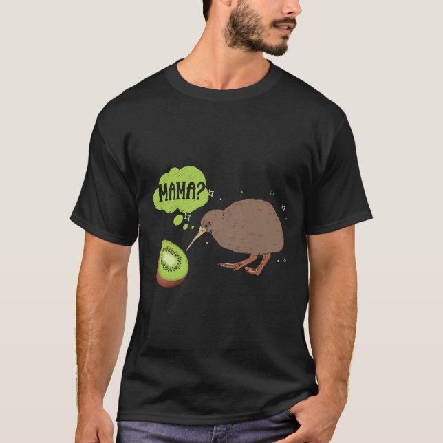 Cute Kiwi Bird Humor New Zealand T-Shirt (Front)