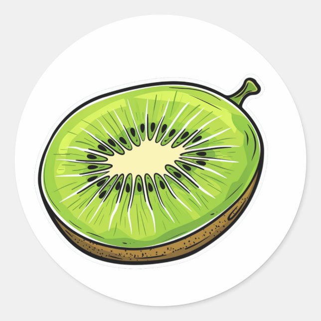 Cute Kiwi Fruit Sticker - Fresh and Fun! (Front)