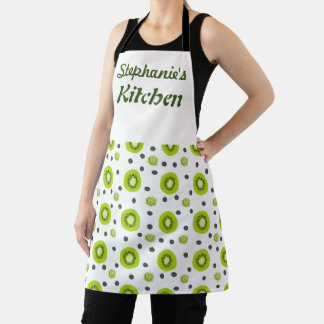 Cute Kiwi Fruit Women's Customisable Apron