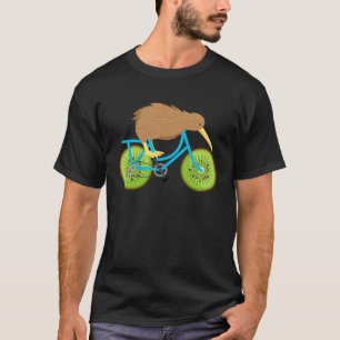 Cute Kiwi On Bicycle Kiwi Cycling Team Biking Cycl T-Shirt