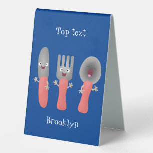 Cute knife fork and spoon cutlery cartoon