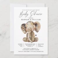 Cute Knitted Safari Elephant Baby Shower