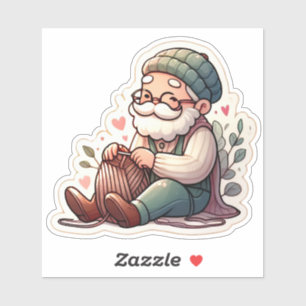 Cute knitting fan art Sticker