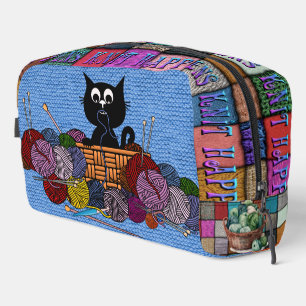 Cute Knitting Lover Knit Happens  Dopp Kit