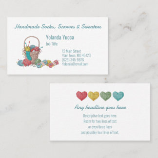 Cute Knitting or Crochet Business Card