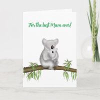 Cute koala and baby Mother's Day card