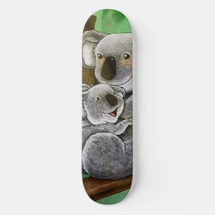 Cute Koala and Baby Skateboard