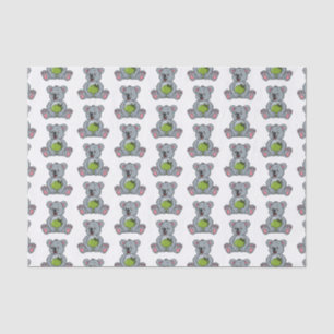 Cute koala and coconut cartoon illustration tissue paper