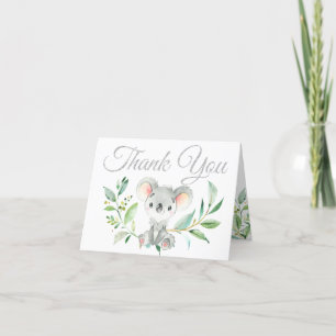 Cute Koala and Eucalyptus Baby Shower Thank You