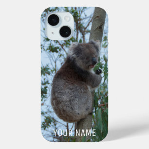 Cute Koala Animal Climbing in a Tree Australia iPhone 15 Case