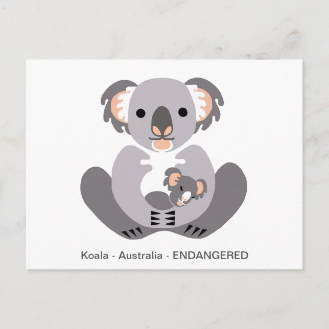  Cute KOALA -Animal lover - Wildlife - Marsupial Postcard (Front)