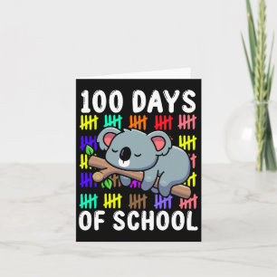 Cute Koala Australia Animal Student Gift 100 Days Card
