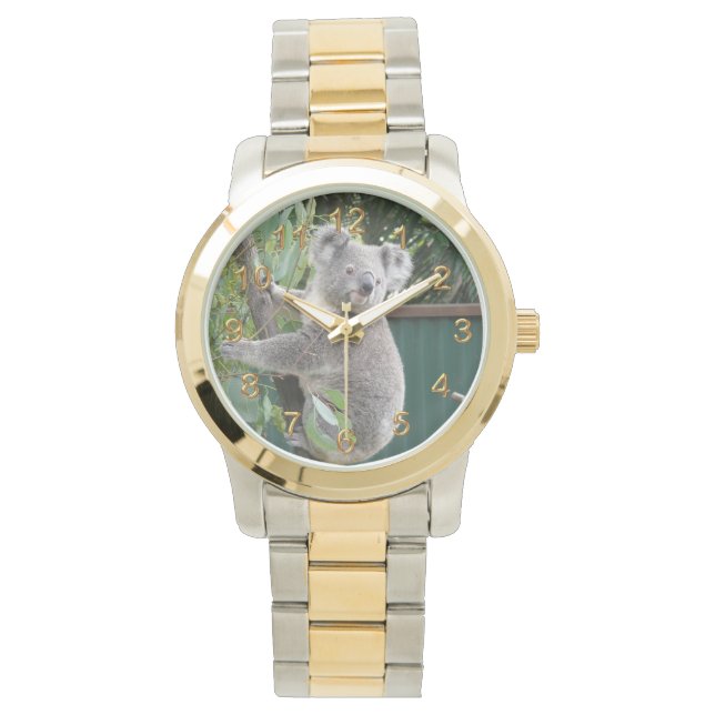 Cute Koala Australia Photo Gold 2 Watch (Front)