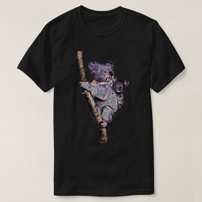 Cute Koala Australian Marsupial Watercolor Koala B T-Shirt (Design Front)