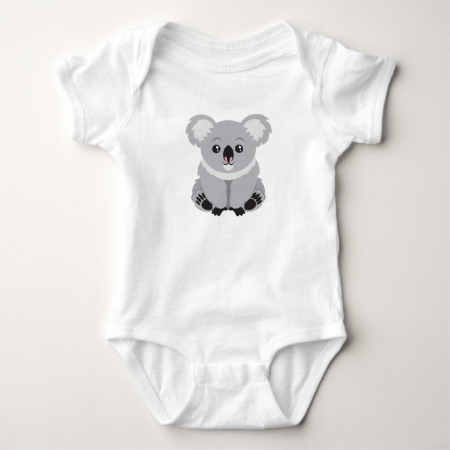 Cute Koala Baby Bodysuit (Front)