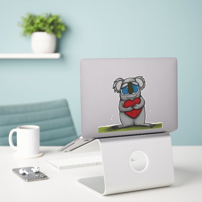 Cute Koala Bear (Laptop On Desk)