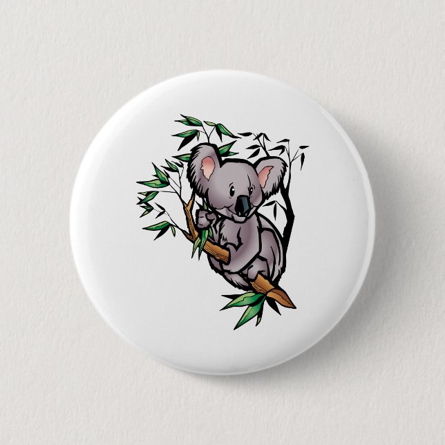 Cute Koala Bear 6 Cm Round Badge (Front)