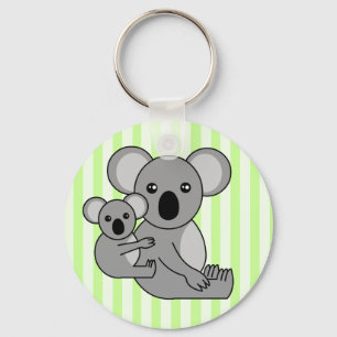 Cute Koala Bear and Baby Key Ring
