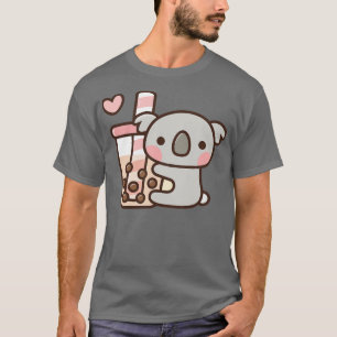 Cute Koala Bear And Bubble Tea T-Shirt
