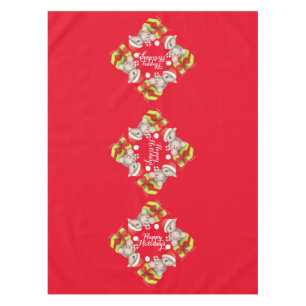 Cute Koala bear and gifts red tablecloth