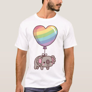 Cute Koala Bear and Rainbow Balloon T-Shirt