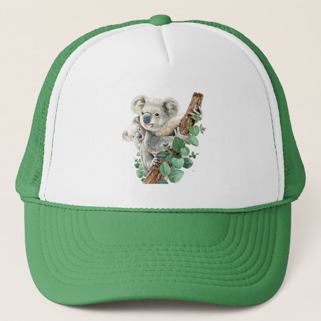 Cute Koala Bear Australian Wildlife   Animal Trucker Hat (Front)