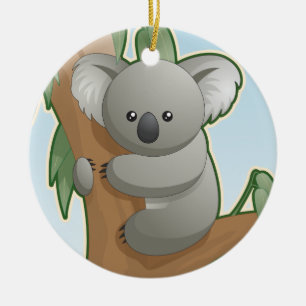 Cute Koala Bear Ceramic Tree Decoration