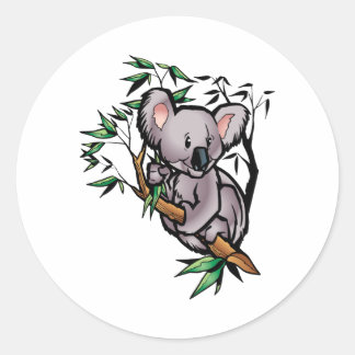 Cute Koala Bear Classic Round Sticker